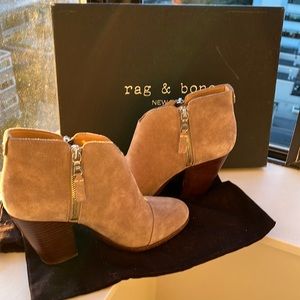 RAG & BONE Margot Boots Warm Grey  From Nordstrom SZ 37 Ankle Booties Tan